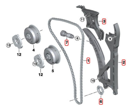 Kit Cadena Distribucion Bmw Serie1 E81 130i N52 B30 A  B  Bf 2