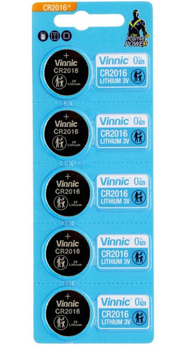 Vinnic CR2016 Button Batteries - Pack of 100 0