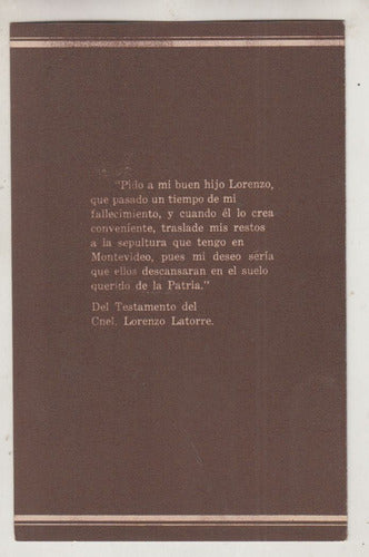 1975 Lorenzo Latorre Invitacion Actos Repatriacion De Restos 2