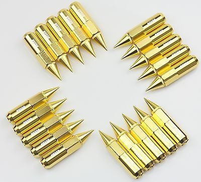 Nuevo 20pcs M12x1.5 Amarillo Racing Ruedas 60mm Tuercas Para 2