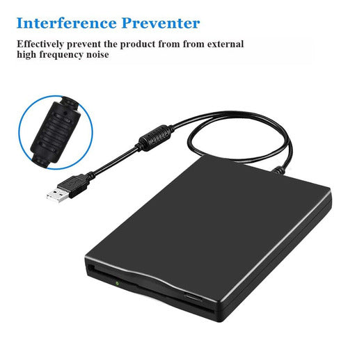 Floppy 3.5" External Disk Drive 1.44MB USB 2.0 Portable 5