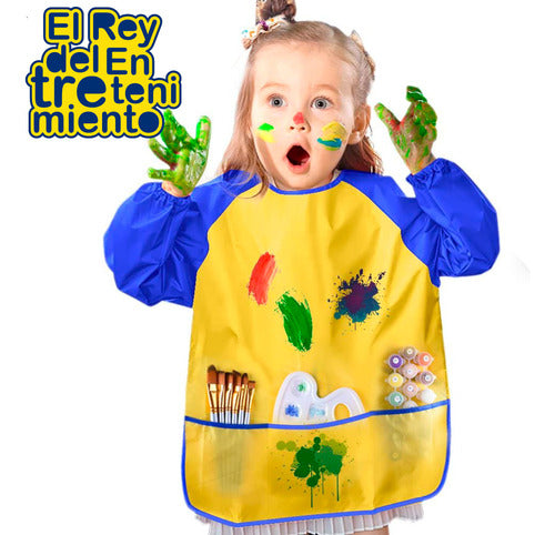 Set Infantil Pinceles De Esponjas + Túnica + Pinturas El Rey 1