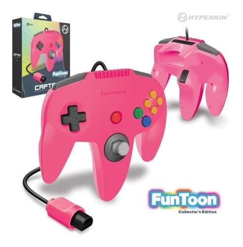 Nintendo 64 Joystick Hyperkin N64 Funtoon Pink - New 1