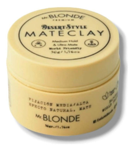 Kit Mr Blonde Ideal Peinado Barba Pelo Cera Pomada Polvo 2