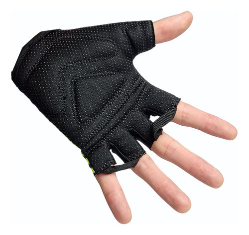 Short Finger Cycling Glove MTI Cross Tech S Black Yellow 1