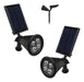 Etheos Kit 2 Solar LED Stake Flood Lights Rechargeable 0