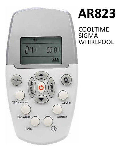 Whirlpool Cooltime Sigma Air Conditioner Remote Control 2