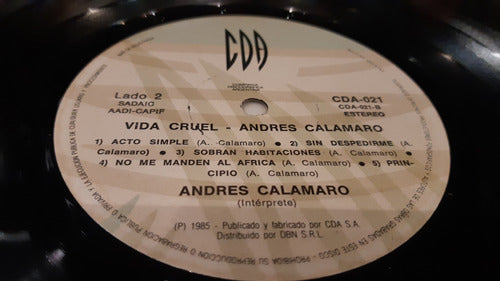 Andrés Calamaro Vida Cruel Lp Vinilo Insert Muy Bueno 1985 1