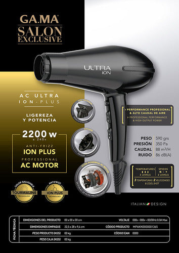 GA.MA Italy Ultra Ion Professional Hair Dryer 4