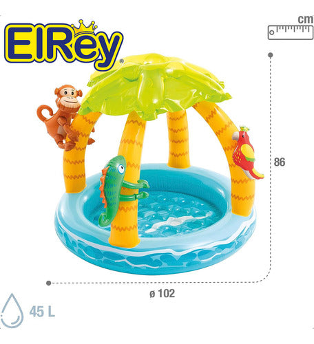 Piscina Intex Inflable Isla Infantil Niño Bebé - El Rey 1