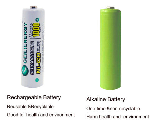 Geilienergy - Pilas Recargables Aa Ni-cd De 1000 Mah, Pilas 4