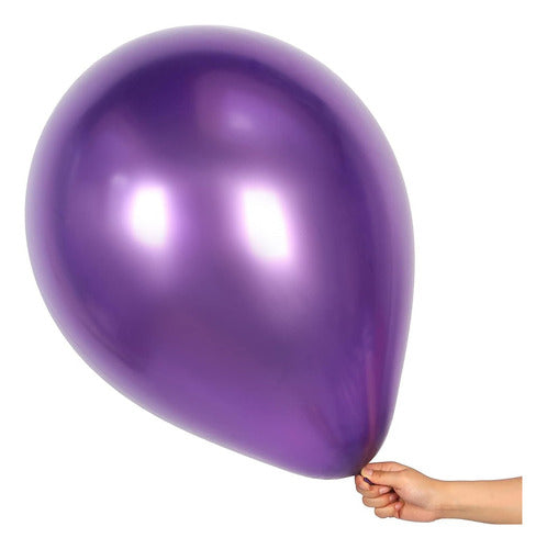 GN Violet Metallic Balloons for Parties - Pack of 10 6