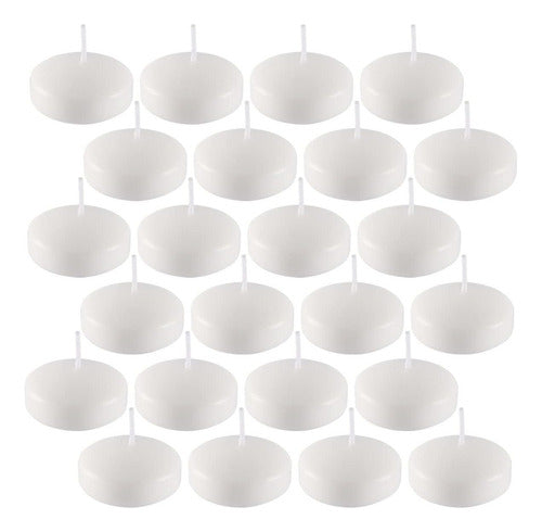 JHENG Pack of 24 Unscented Floating Candles - 2 Inches 0