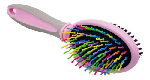 LILI MASCOTA Double Brush with Natural Bristles and Silicone for Dogs and Cats 0