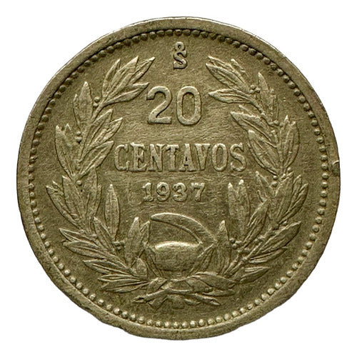 Chile - 20 Centavos - Año 1937 - Km #167 - Condor 0