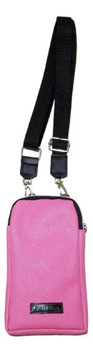 Funda Porta Celular Minibag Rosa Correa Estamp Felis Style 0