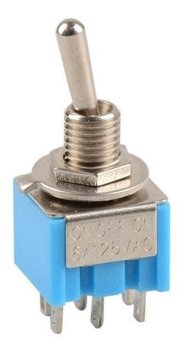 X5 Toggle Switch ON-OFF-ON 3 Position Lever Key 6A 125V MTS-102 3Pin 0