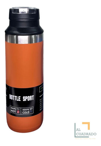 Sport Bottle Stainless Steel Thermal Sports Water Bottle with Flip Lid 450ml 5