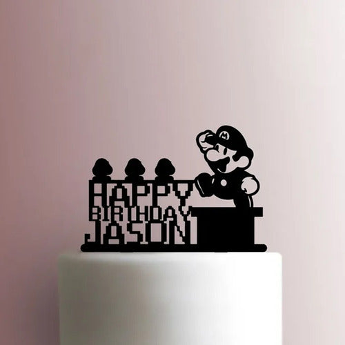 Patata 3D Cake Topper Adorno Torta - Super Mario Bros Personalizado 6