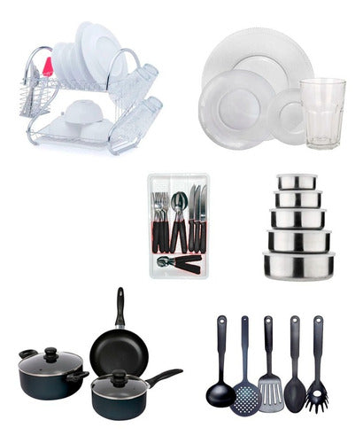 Fary Home Set Juego Vajilla Completo 100 Pzs Secaplato Bateria Cocina 0