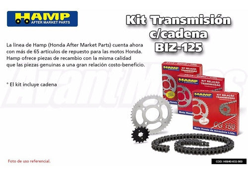 Hamp Kit Transmision Biz 125 Honda with Chain Avant Motos 1