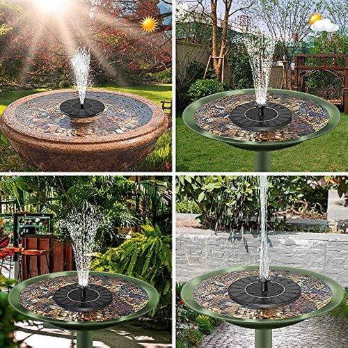 Estefanlo Solar Fountain, Circular Water Pump for Garden with Solar Power 1