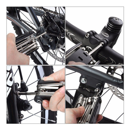 MAS Accesorios Bicycle Tool Kit with Inflator Repair 3