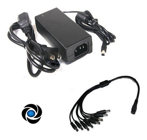 12V 5A Power Supply + 1x8 Splitter Ideal for Powering 8 CCTV Security Cameras 3