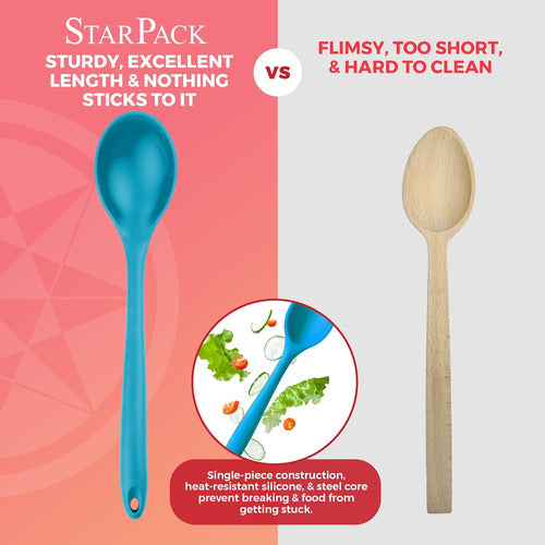 Starpack Premium Silicone Mixing Spoon + 101 Cooking Tips 1