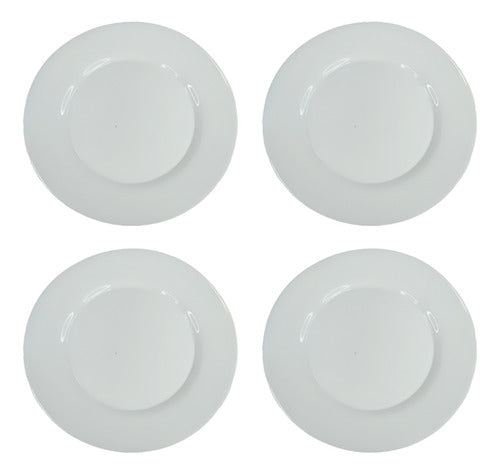 Set of 4 Bormioli Rocco Toledo Tempered Glass Flat Plates 25cm 0