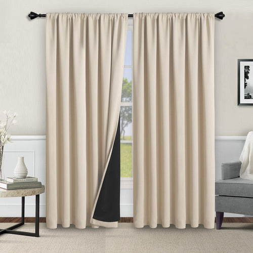 Wontex - Blackout Curtains with Rod Pocket for Living Room 0