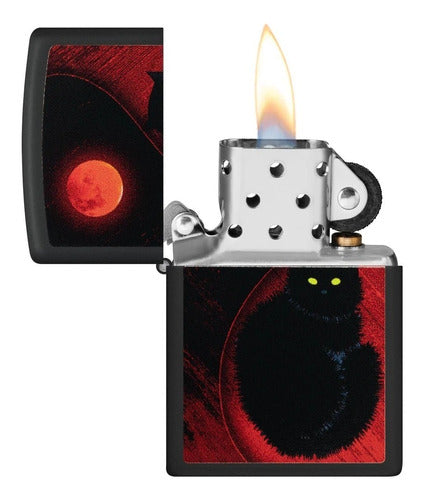 Encendedor Zippo Modelo 48453 Black Cat Design Garantia 3