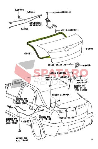 Trunk Lid Seal Etios Sedan 4 Doors 2013-2022 1