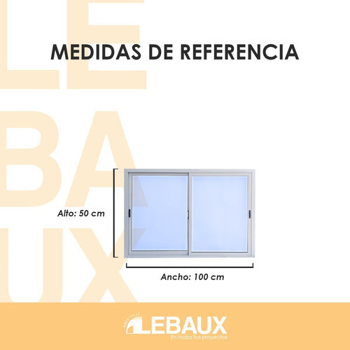 Sliding Aluminium Window Lebaux 100x50 4mm Glass 2