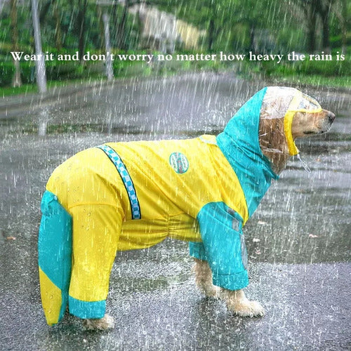 Capa De Chuva Grande Para Cães Com Tudo Incluído, Roupa De C 4