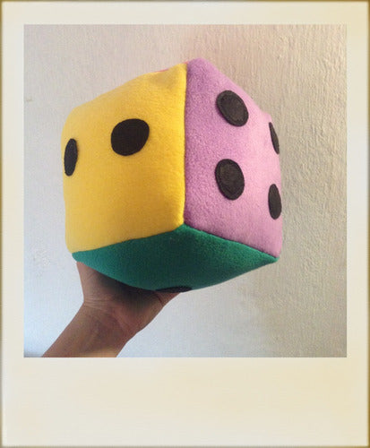 My Violet Colorful Plush Dice 25x25 cm Customizable 1