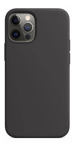 Protector Para iPhone 12 Pro Max Silicona Negro 0