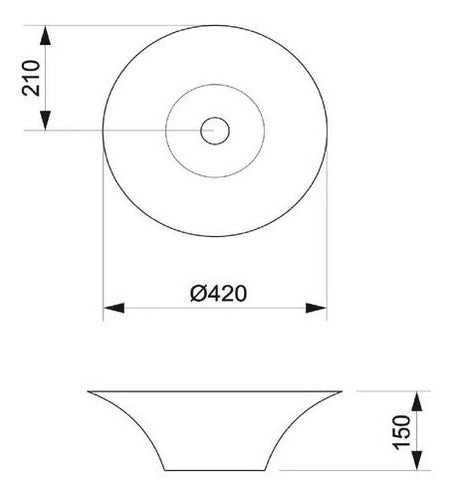 Piazza Round Countertop Sink A001 5