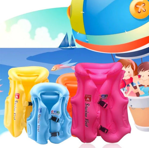 Swim Vest Inflatable Baby Life Jacket Size L 3