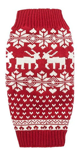 Lanyar Classic Red Holiday Sweater for Dogs and Cats 0