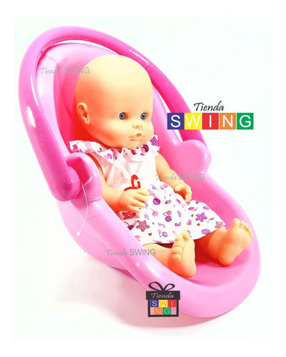 TS Magika Articulated Rubber Baby Doll 38cm with Carrying Cradle 5