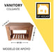 DF Hogar Vanitory With Support Shelves 60cm + Sink + Mirror 4