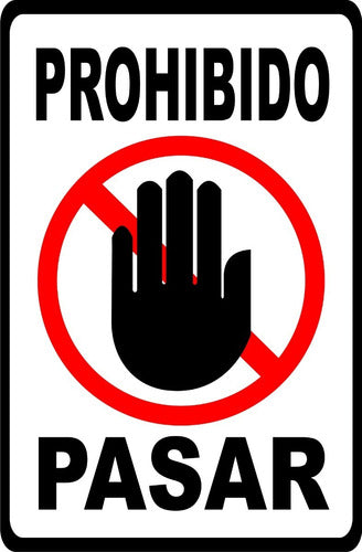 Errepé Cartel Prohibido Pasar Prop Privada PVC Más Vinilo 20x30 Cm 1