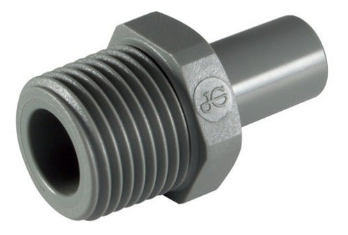 John Guest Adapter - Male Thread 1/4 BSP with 3/8 Coupling 0