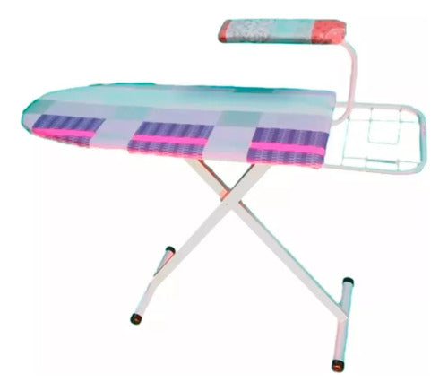 Safari Folding Reinforced Ironing Board with Iron Holder and Hose 1