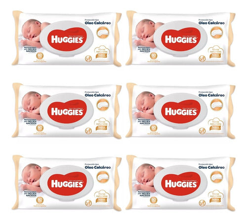 Set 6 Toallitas Humedas Huggies Tipo Oleo Calcareo X 80u 0