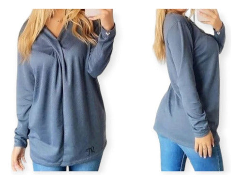 Sweater V-Neck with Detail in Lanilla Art Lola 2