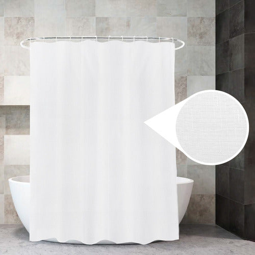 Decohoy Modern White Anti-Mold Teflon Shower Curtain 1