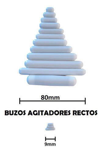 Buzo Agitador Magnético Recto De 10x5 Mm - Salttech 1