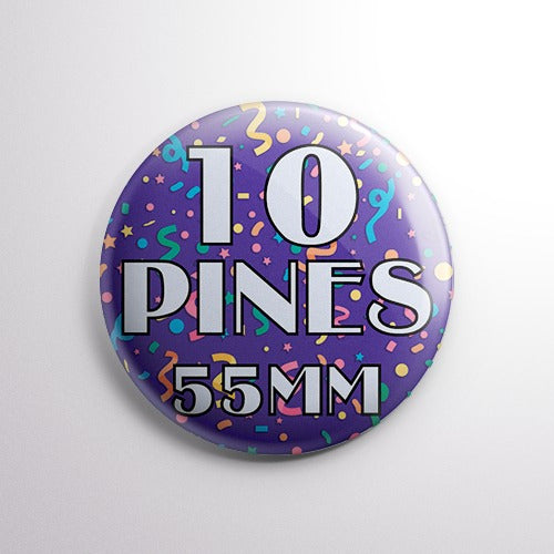 Customized Pin 55mm, Pack of 10 for Events, Souvenirs, Graduations 0